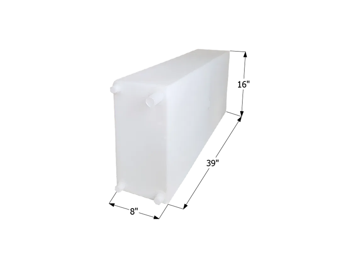 12724 – ICON Fresh Water Tank, 20 Gallon Capacity Roto Molded 39 Inch Width x 8 Inch Length x 16 Inch Height With Thr...